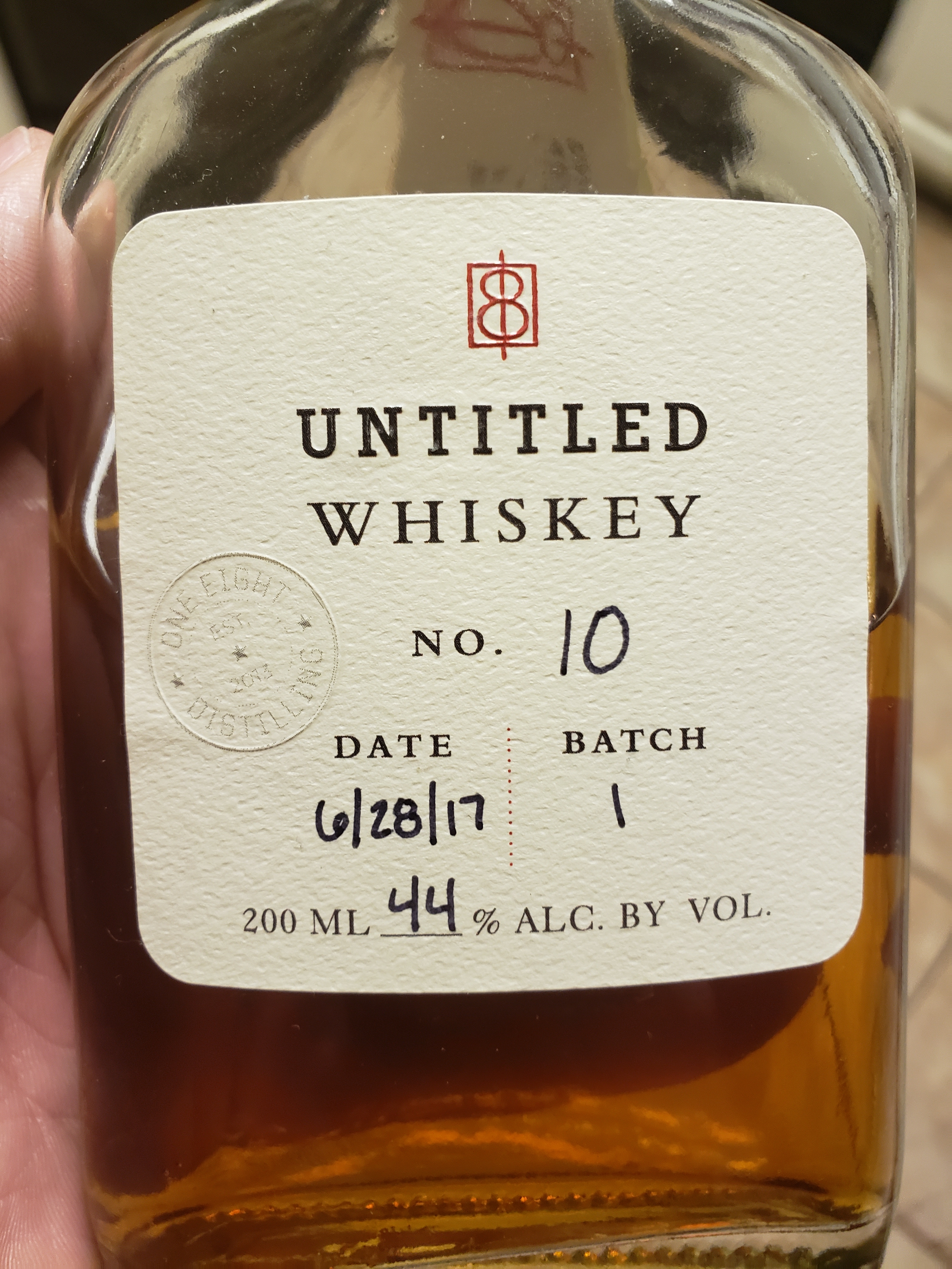 One Eight Distilling Untitled Whiskey No. 10 Batch 1