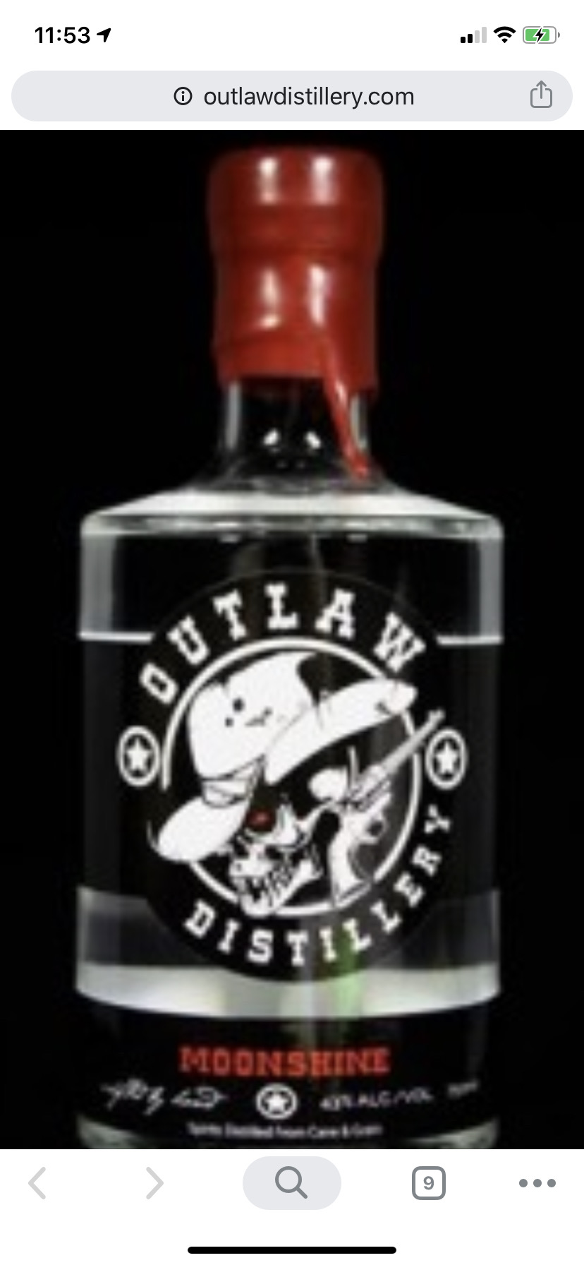 Outlaw Distillery Moonshine