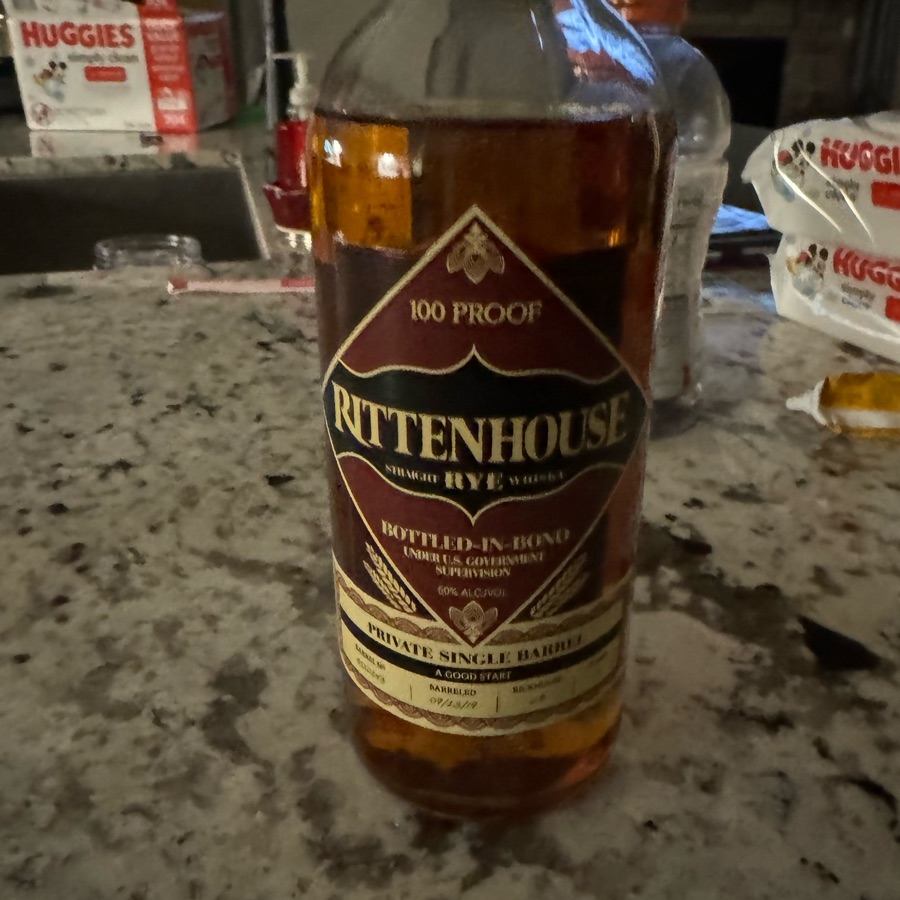 Rittenhouse Private Single Barrel Rye "A Good Start"