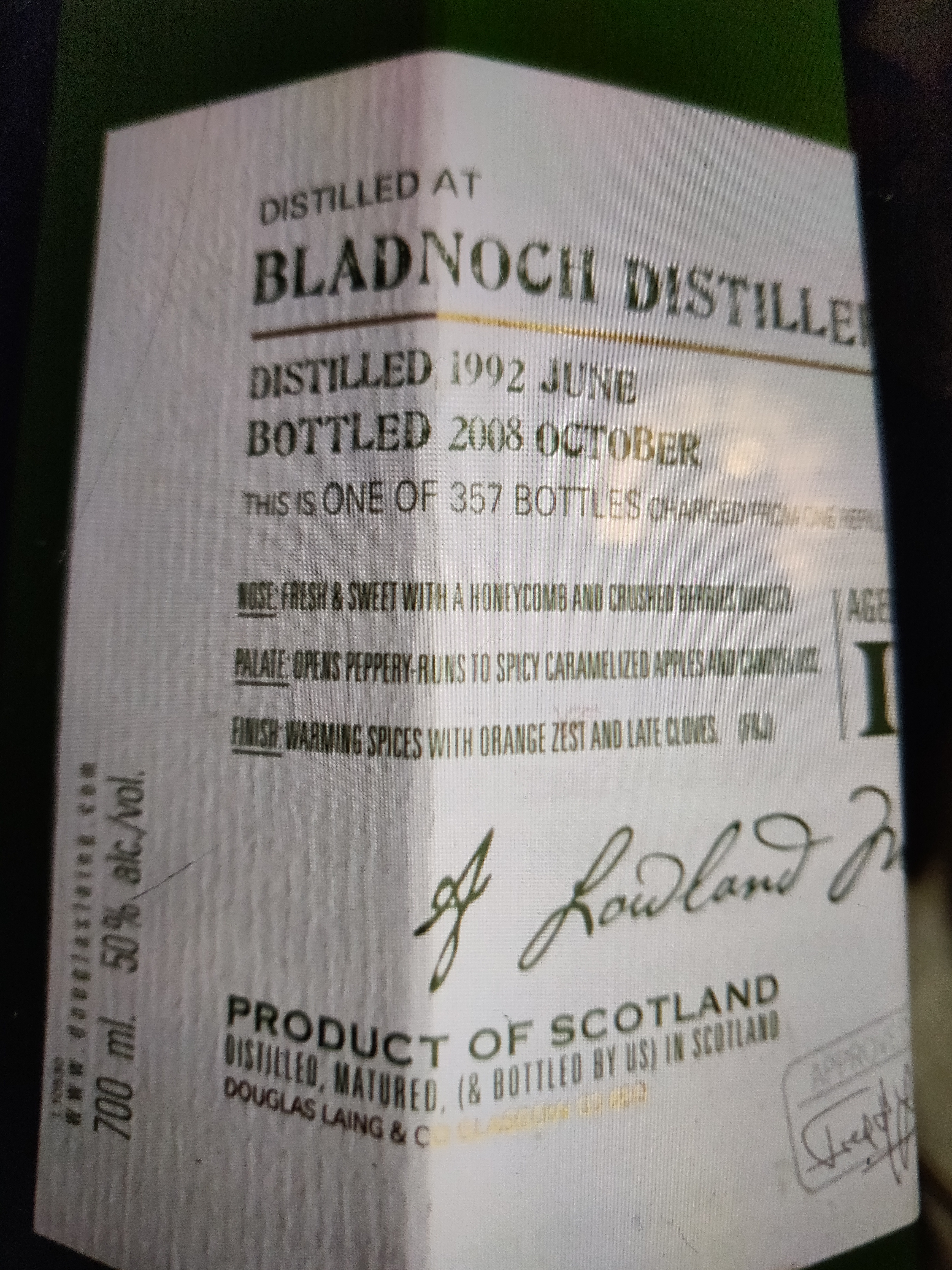 Old Malt Cask Bladnoch Distillery 16 years old