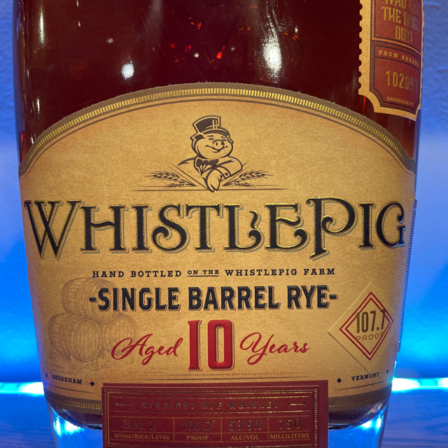 Whistlepig Single Barrel Rye 10 Year Barrel 102093