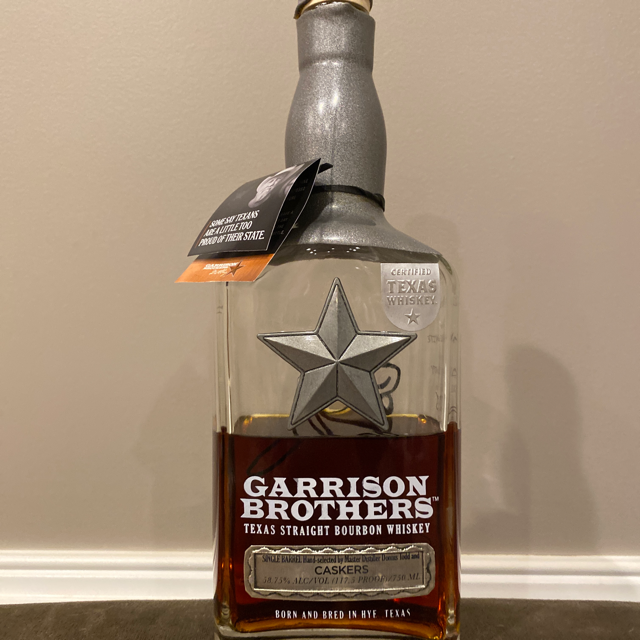 Garrison Brothers Texas Straight Bourbon Whiskey (Single Barrel hand-selected by Master Distiller Donnis Todd and Caskers)