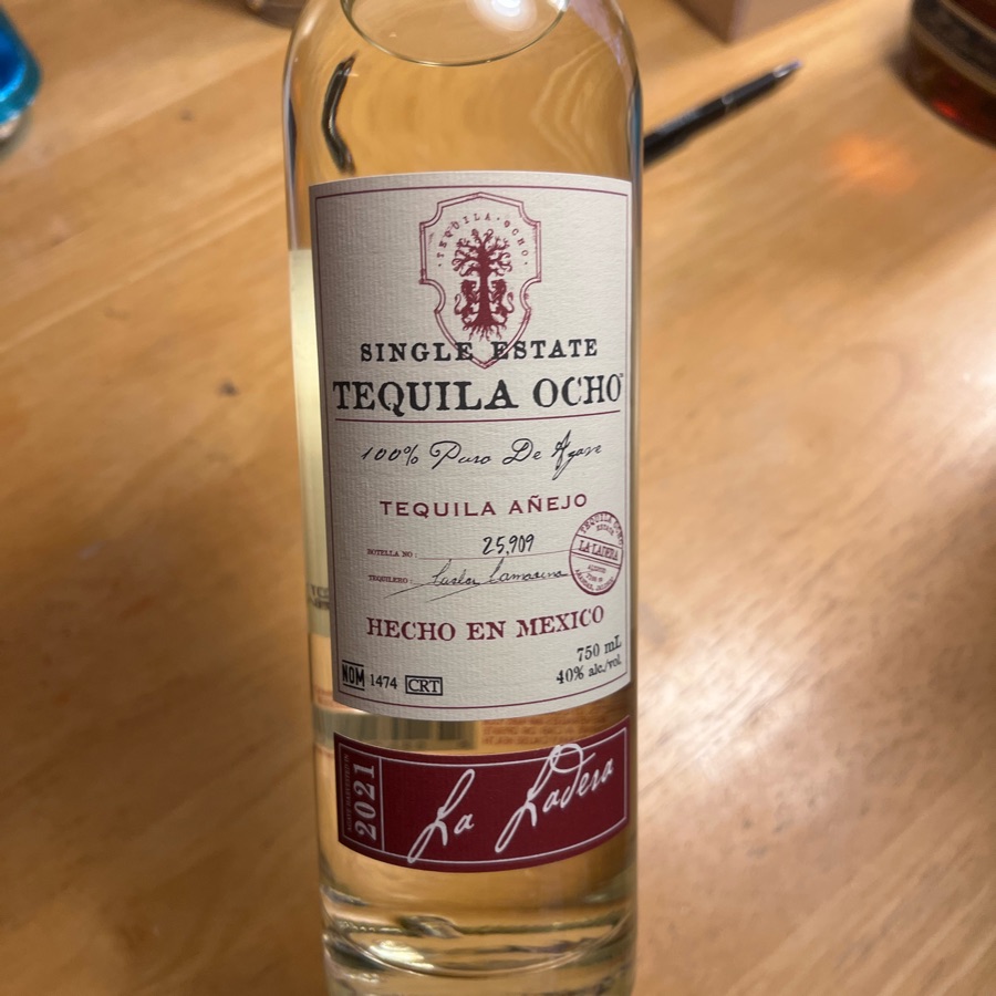 Tequila Ocho Añejo La Ladera 2021