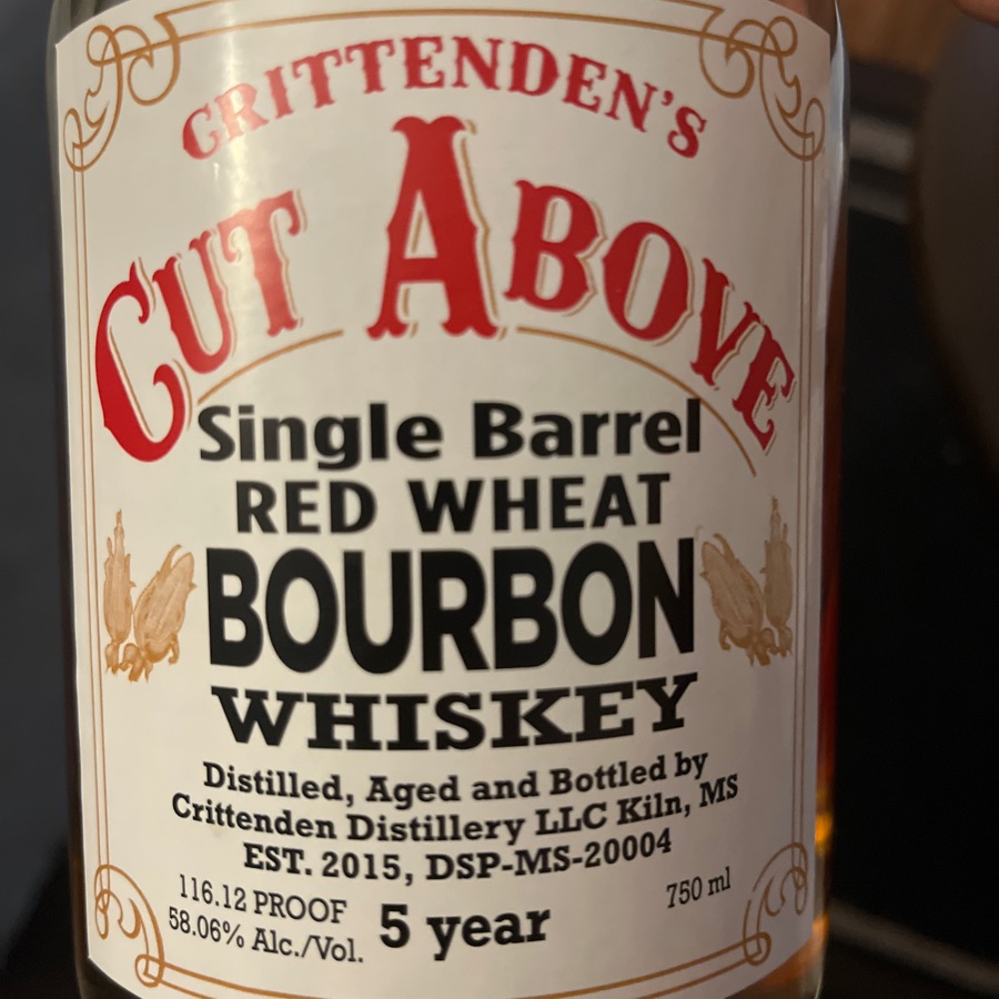 Crittenden's Cut Above Single Barrel Red Wheat