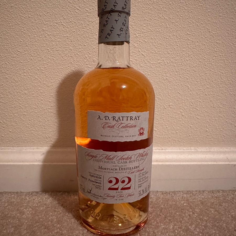A.D. Rattray Cask Collection Distilled at Mortlach Distollery, Aged 22 Years