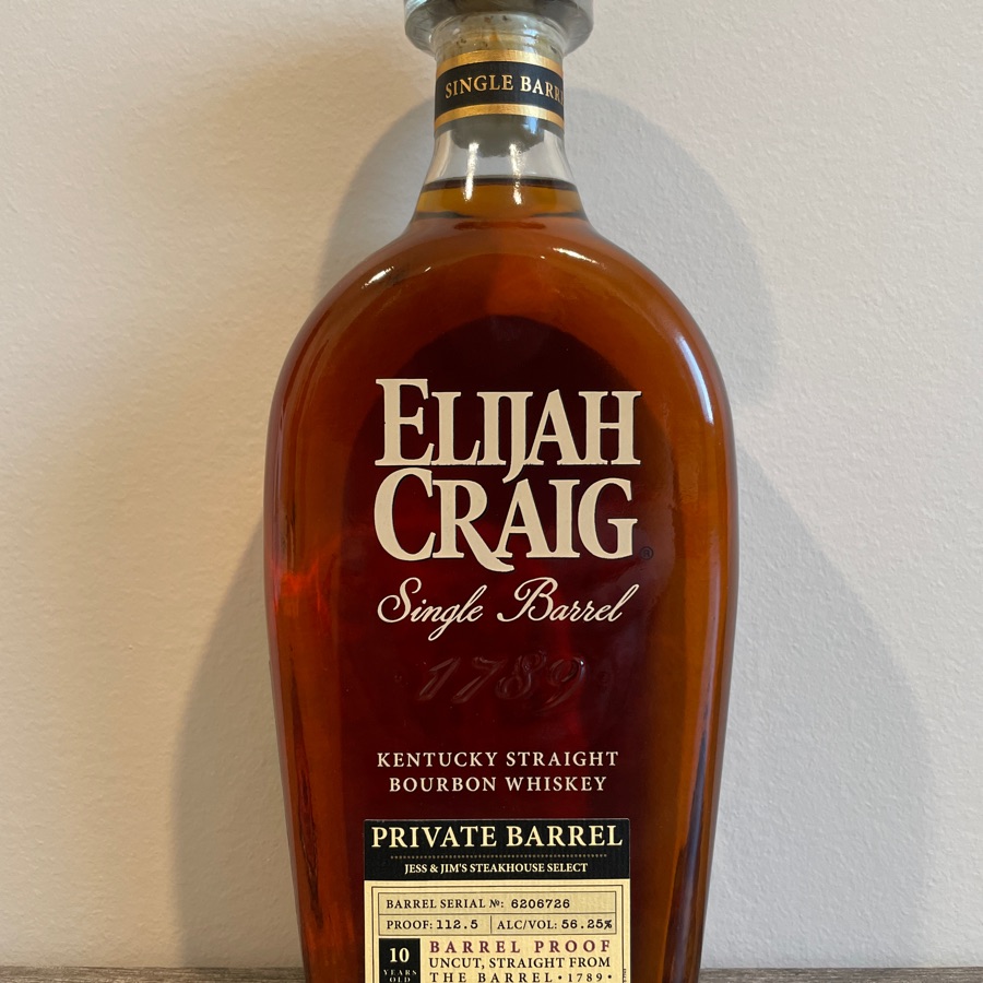 Elijah Craig Single Barrel, Barrel Proof (Jess & Jim's Steakhouse Select)