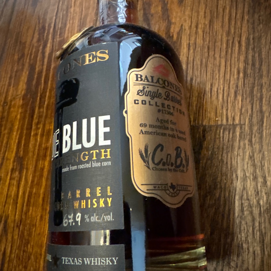 Balcomss True Blue Cask Strength Single Barrel 17306 - C.o.B pick