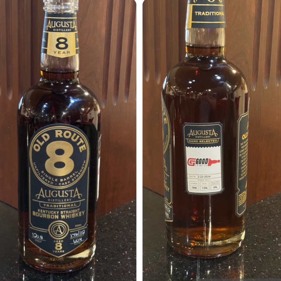 Old Route 8 Single Barrel 8 Year - Augusta Distillery