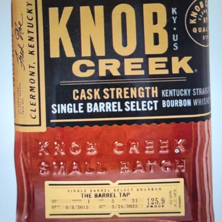 Knob Creek Cask Strength Single Barrel Select Bourbon (The Barrel Tap, 03/24/2025)