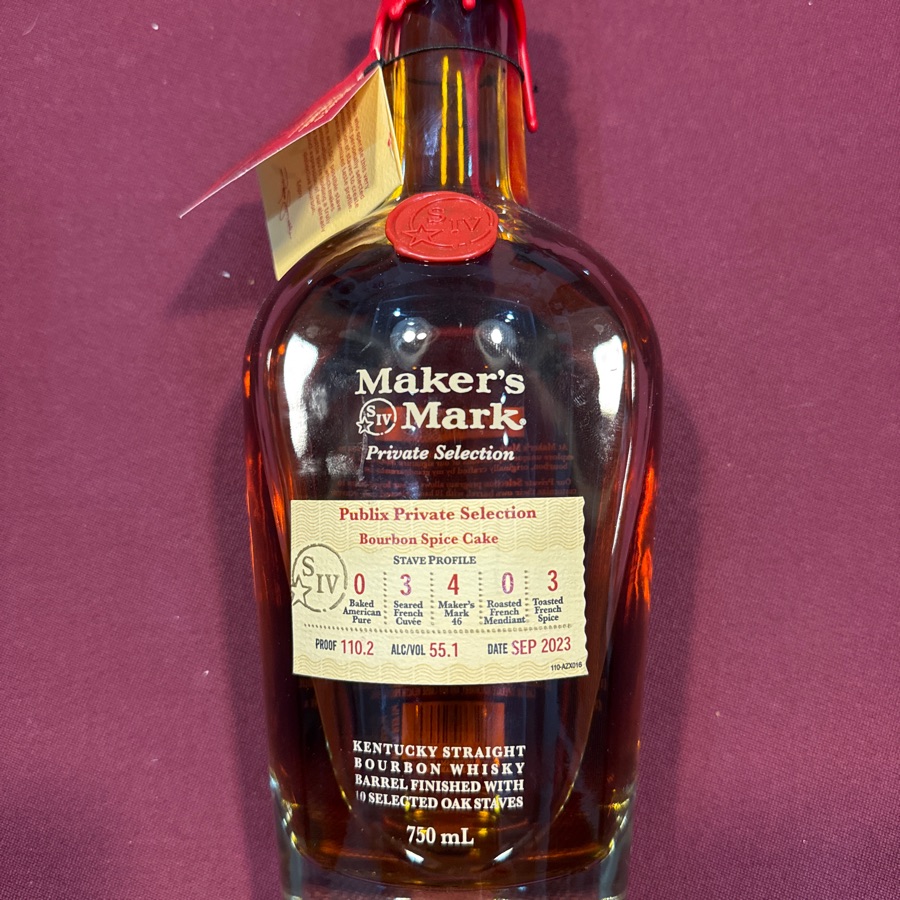 Makers Mark Publix Private Select "Bourbon Spice Cake"