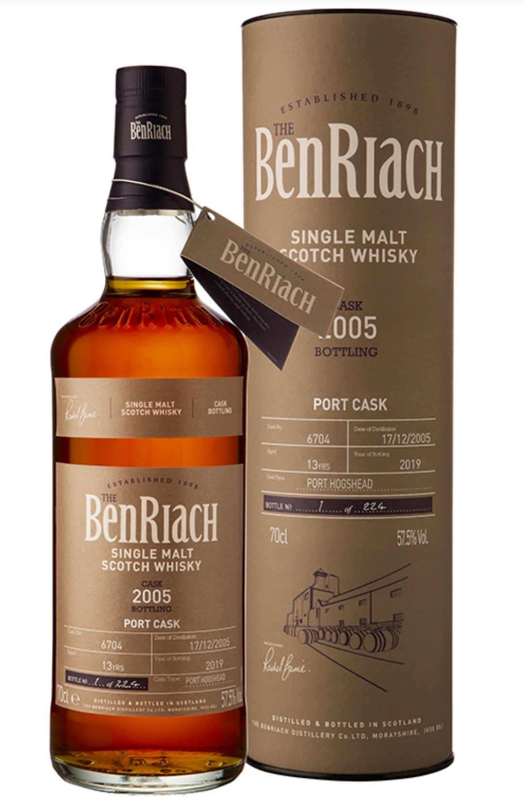 Benriach 2005 13yo cask #6704 Batch 16 port cask