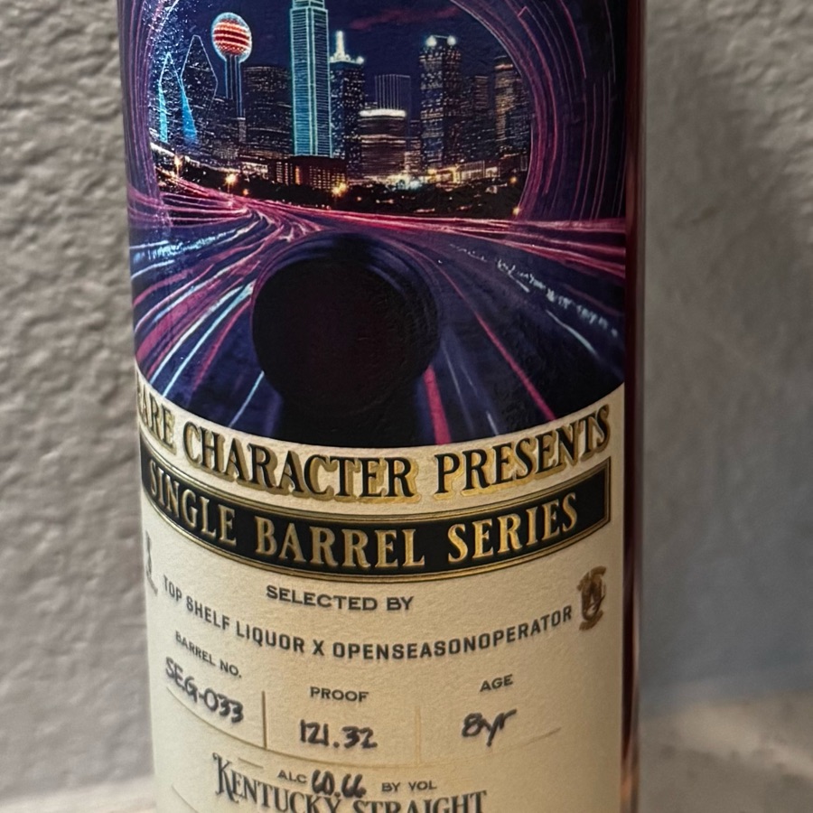 Rare Character
Single Barrel Series Cask Strength 
Barrel No. SEG-033