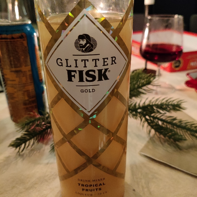 Glitter Fisk Gold