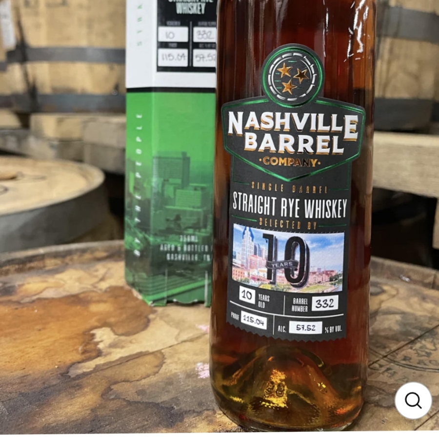 Nashville Barrel Co. C.R.E.A.M. Straight Rye Whiskey Aged 10 Years