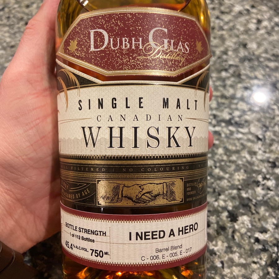 I Need a Hero Single Malt Canadian Whisky