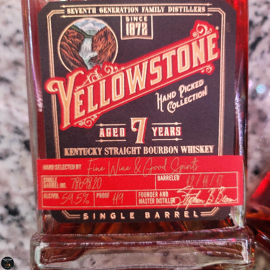 Yellowstone 7 Year Hand Picked Collection Single Barrel Bourbon Whiskey (FWGS, 2024)