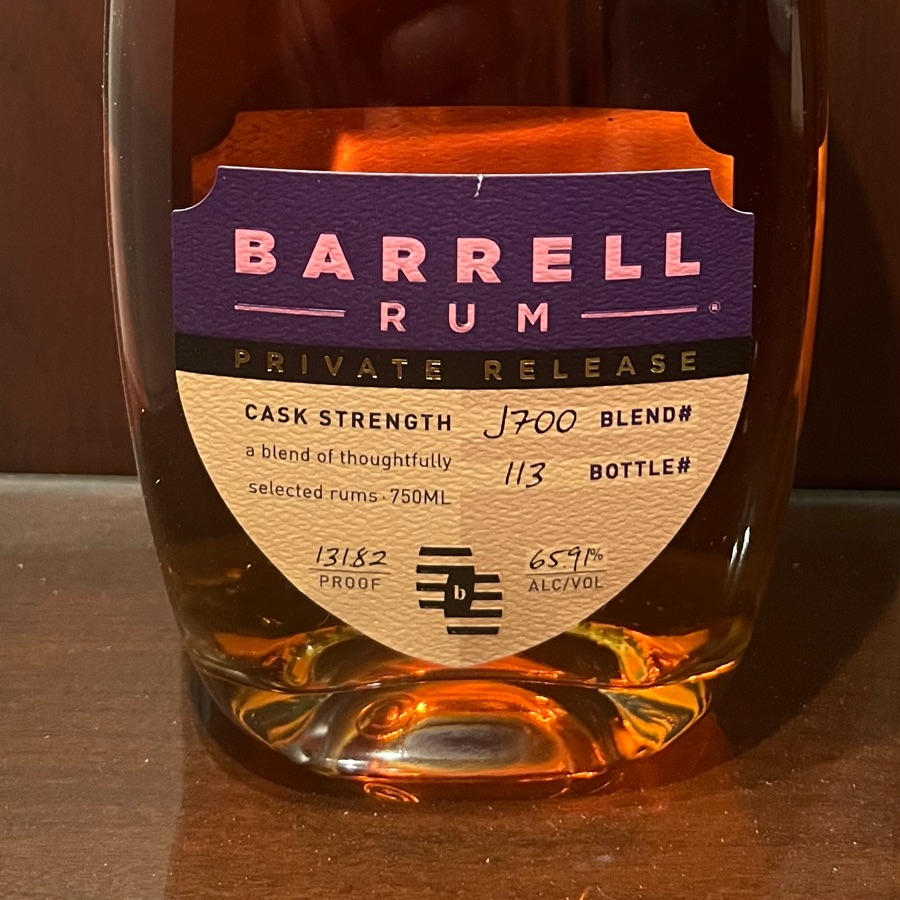 Barrell Private Release Rum Blend J700