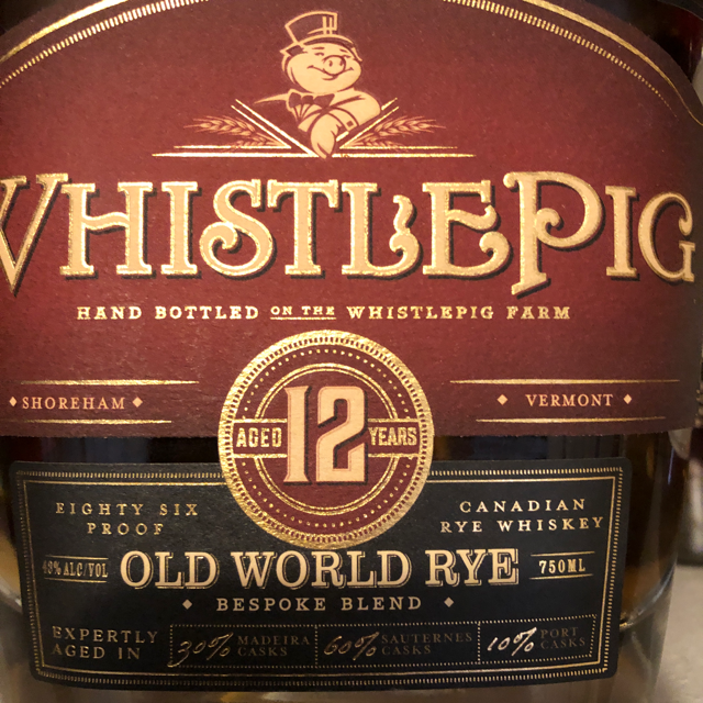 WhistlePig 12 Year Old World Rye Bespoke Blend Skip's Blend