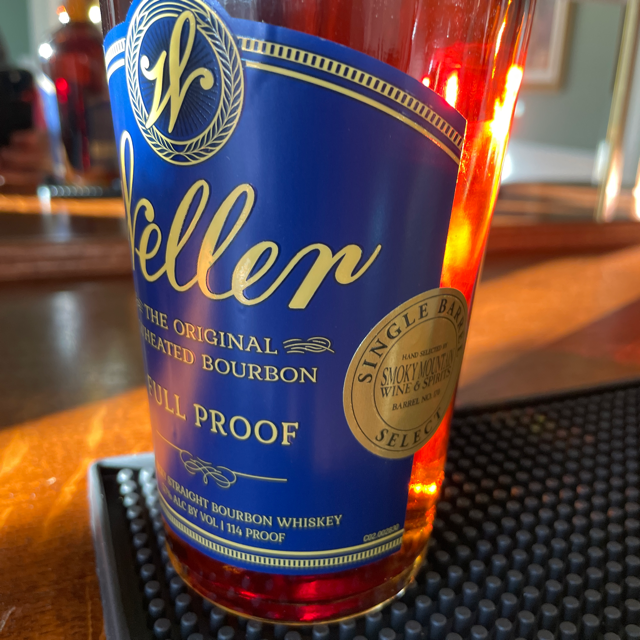 Weller barrel Proof barrel select Smokey Mountain Wine and Spirit