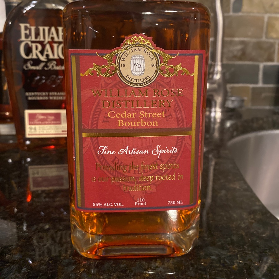 William Rose Distillery Cedar Street Bourbon
