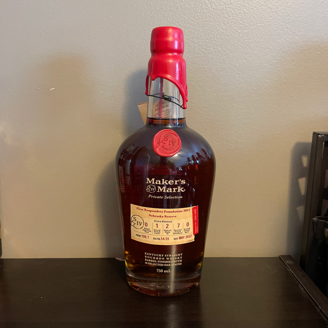 Maker's Mark Private Selection - First Responders Foundation 2022 Nebraska Reserve