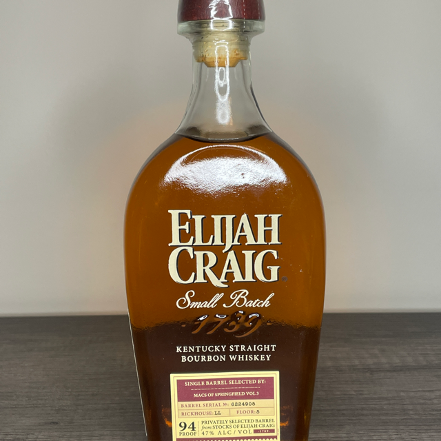 Elijah Craig Small Batch - Single Barrel (Macs of Springfield Vol 3)