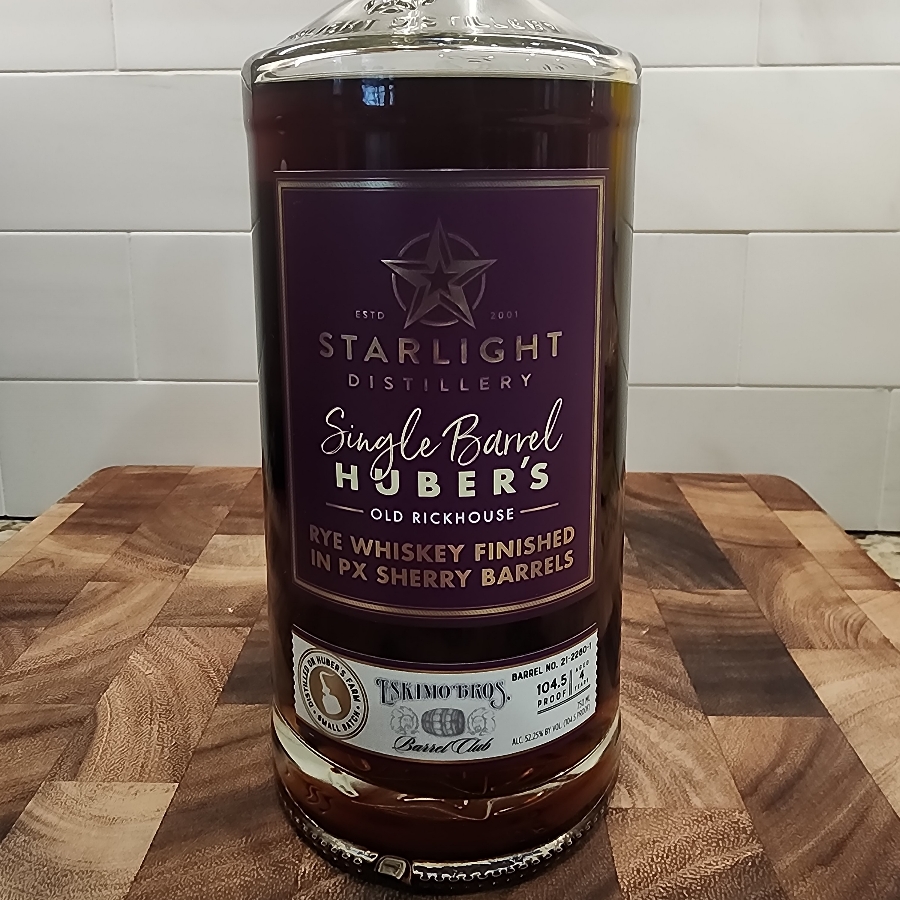 Starlight Distillery Rye Whiskey Finished in PX Sherry Barrels