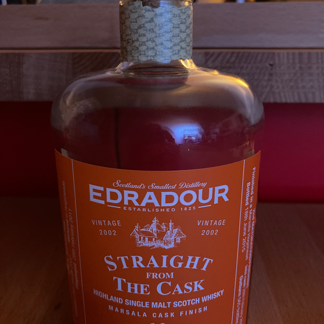 Edradour straight from the cask marsala cask finih