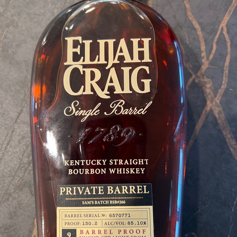 Elijah Craig Sinle Barrel BSB #266 Sams Batch