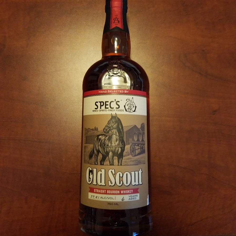 Old Scout Straight Bourbon Whiskey, hand selected by Spec's