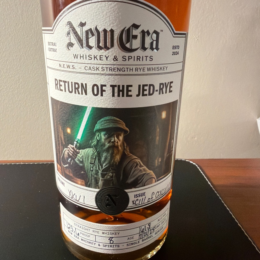 New Era (Return of the JED-RYE) singke barrel rye whiskey