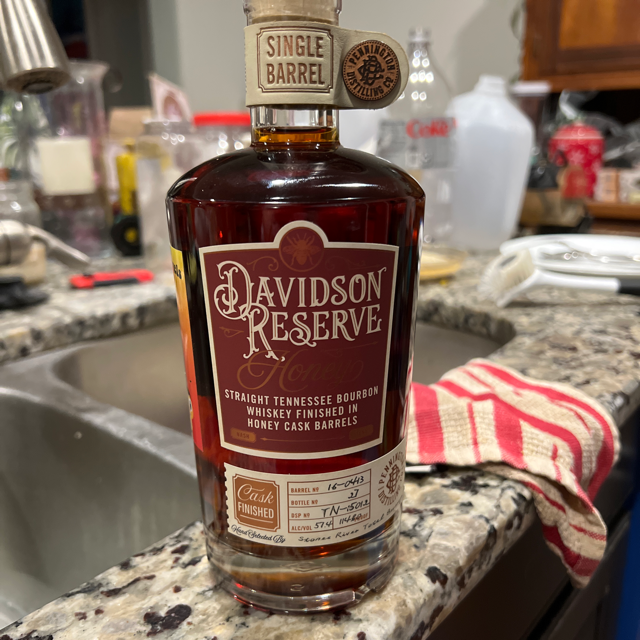 Davidson Reserve Single Barrel Honey Cask Finished Bourbon