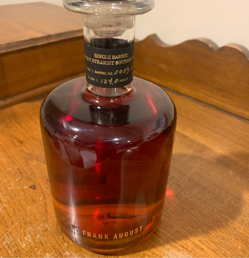 Frank August Single Barrel Kentucky Straight Bourbon Whiskey