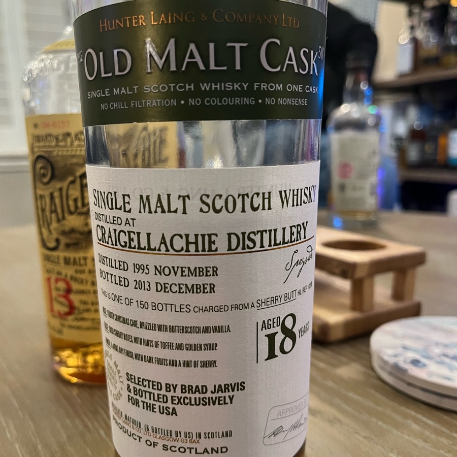 Craigellachie 1995 18 Years The Old Malt Cask (Hunter Laing)