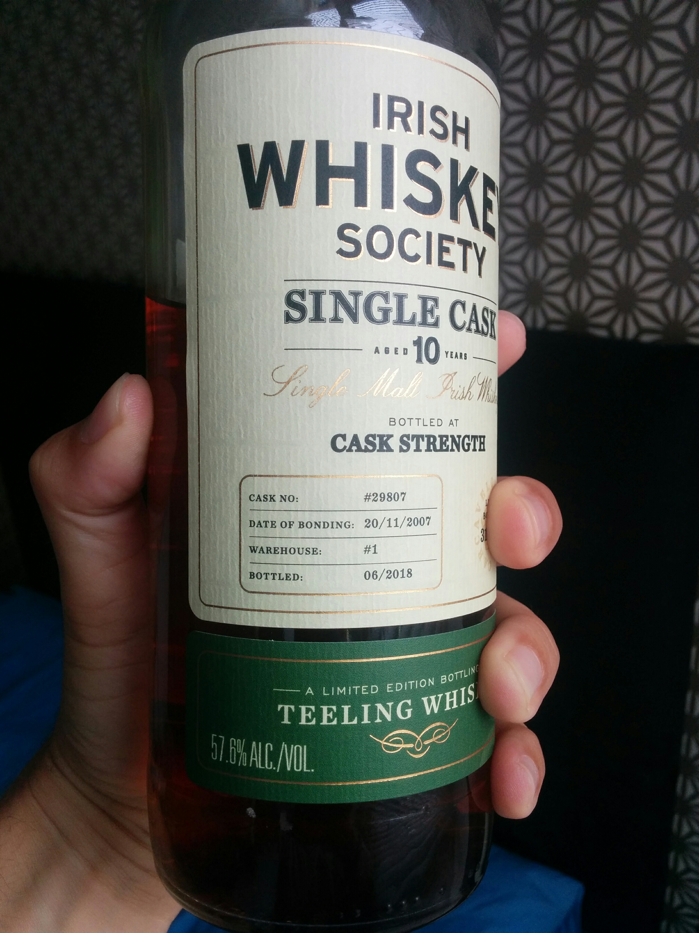 Teeling Irish Whiskey Society 10th Anniversary Single Cask Strength