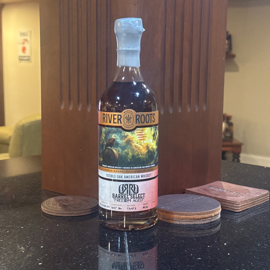 River Roots Double Oak American Whiskey (Single Barrel - Freedom Aged 10y 11m)