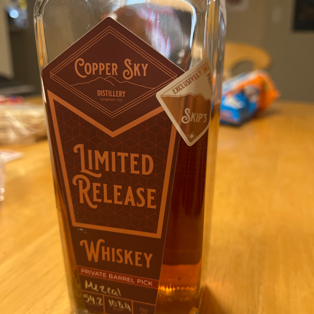 Copper Sky Whiskey Private Barrel Pick Mezcal (Skip's Liquor)