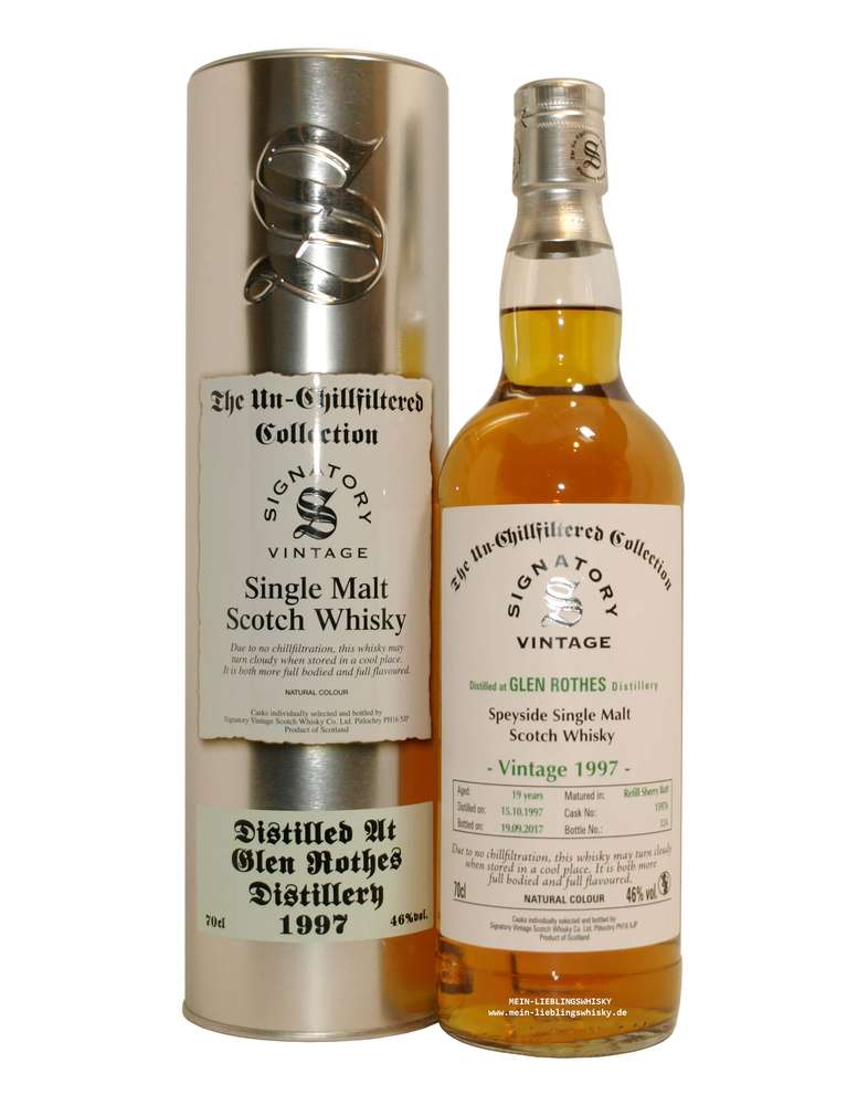 Glenrothes 1997 19 Year Un-Chillfiltered Collection (Signatory)