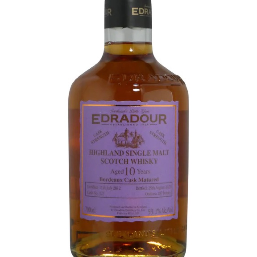 Edradour 2012 Bordeaux Matured 10 Year Cask No. 327