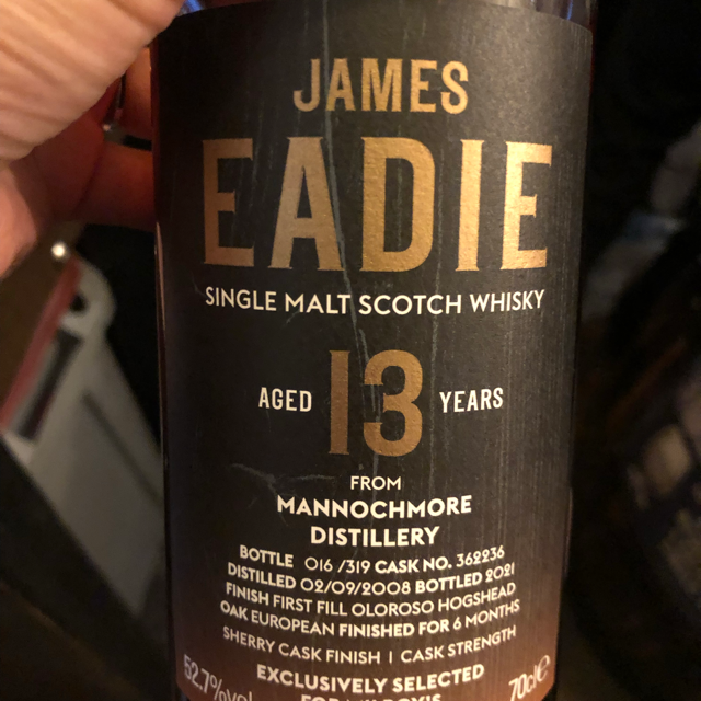James Eadie Single Malt Scotch Whisky 13
