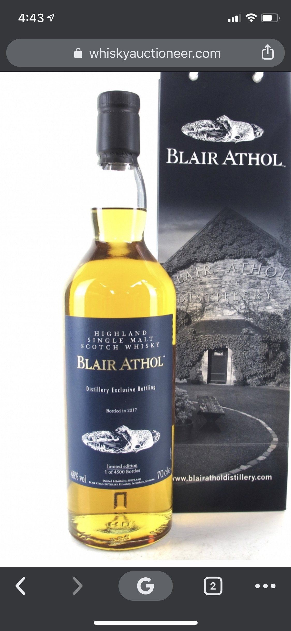 Blair Athol Distillery Exclusive Bottling