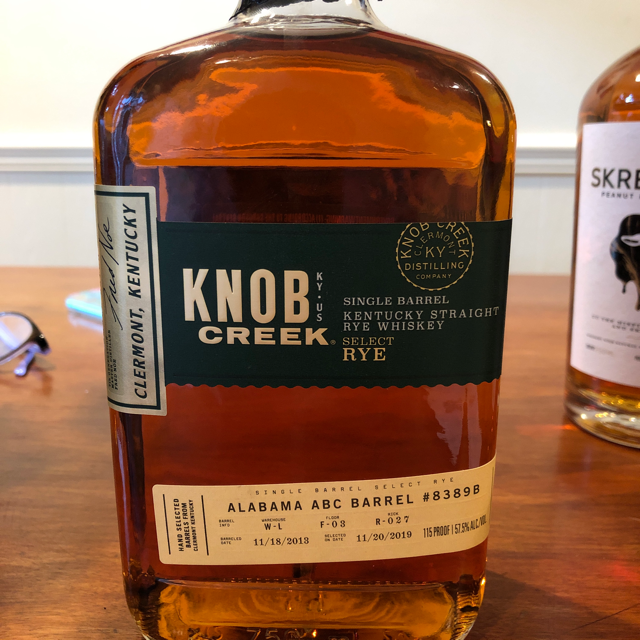 Knob Creek Single Barrel Select Rye (Alabama ABC Barrel #8389B)