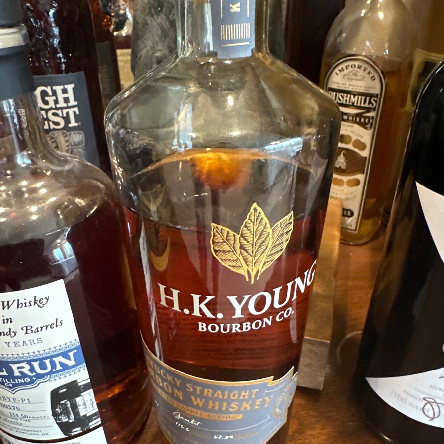 H.K. Young Barrel Strength Kentucky Straight Bourbon Whiskey Toasted Barrel Blend Batch No 1