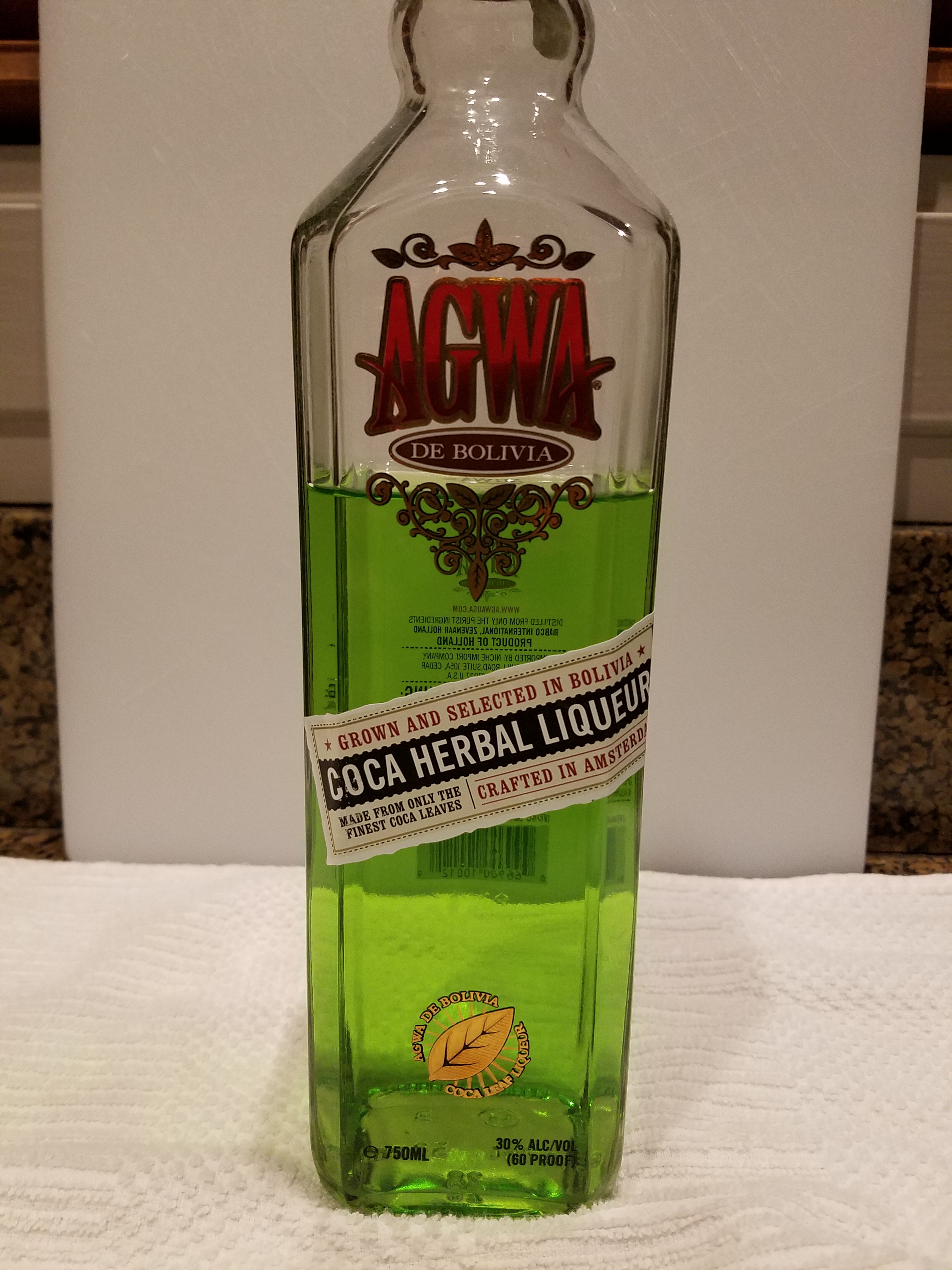 Agwa de Bolivia, Coca Herbal Liqueur