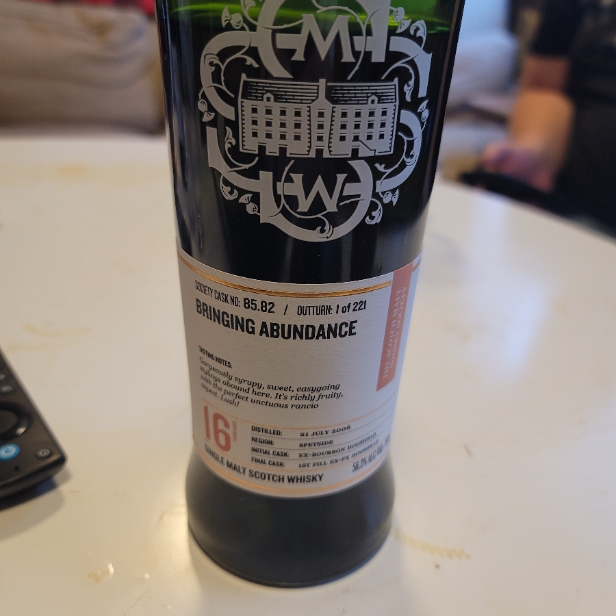 The Scotch Malt Whiskey Society, Cask 85.82 16 year