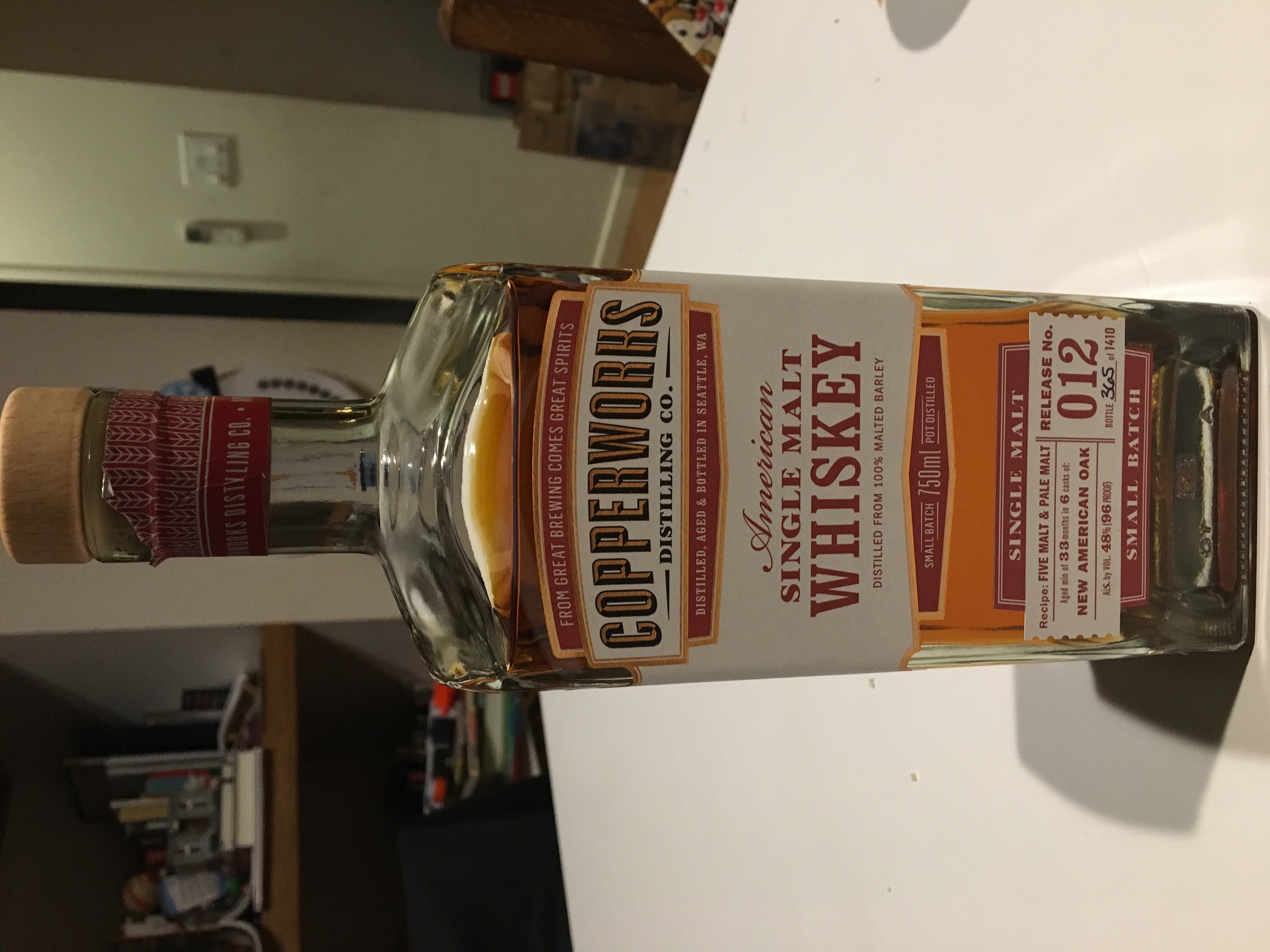 Copperworks American Single Malt (Release No. 012)