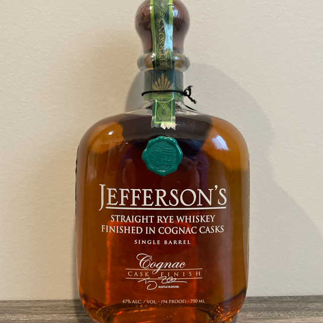 Jefferson's Single Barrel Straight Rye Whiskey Finished in Cognac Casks (The Fridge & B&B Collab 7)