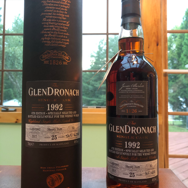 Glendronach 25 Year Old 1992 Single Cask (Cask #83)
