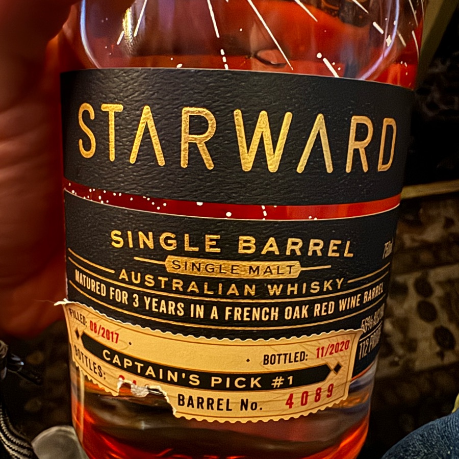 Starward Single Barrel Single Malt Whisky Captain's Pick #1