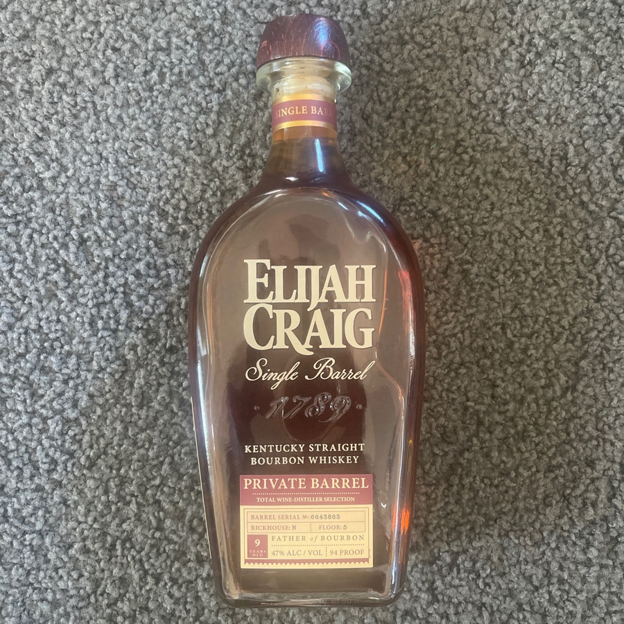 Elijah Craig Single Barrel Private Barrel (Total Wine CA)